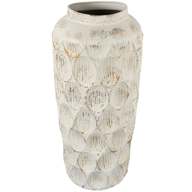 Isla White Metal Tall Vase 54cm - image 1