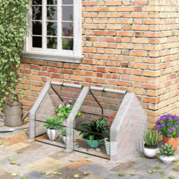 Outsunny Portable Plastic Mesh Cover Greenhouse 5.9 x 2.9ft - thumbnail 2