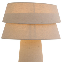 Ezekiel Natural Fabric Table Lamp - thumbnail 4
