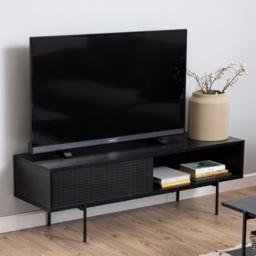 Florence Angus Single Door Black TV Unit