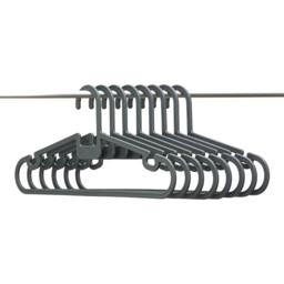 ReBorn Agian Plastic Grey Coat Hanger 8 Pack - thumbnail 4