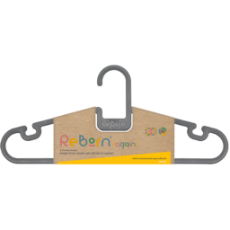 ReBorn Agian Plastic Grey Coat Hanger 8 Pack