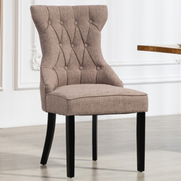 Artemis Home Lurano Dark Brown Fabric Dining Chair Set of 2