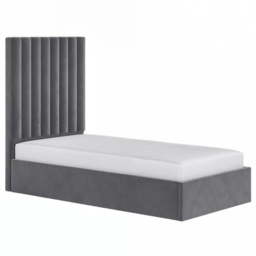 Flair Everley Grey Single Velvet Ottoman Bed - thumbnail 2