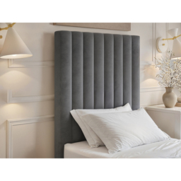 Flair Everley Grey Single Velvet Ottoman Bed - thumbnail 4