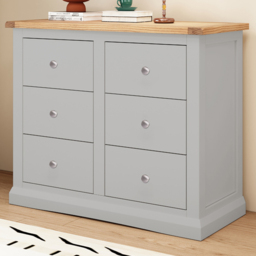 Cabinet Bits Rocca 6 Drawer Chest of Drawers with Chrome Knob