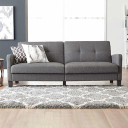 Dorel Boston 3 Seater Linen Sofa Bed - thumbnail 1