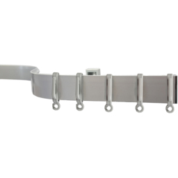 New Edge Blinds 70cm Straight Aluminium Silver Curtain Track