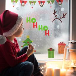 Xmas Haus Window Stickers Christmas Decoration 78 Pack - thumbnail 2