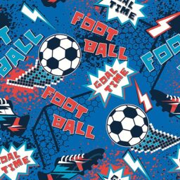 Origin Murals Graphic Pixel Footballs Blue Wall Mural - thumbnail 2