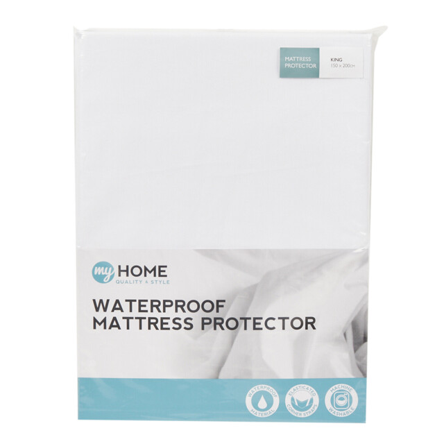 My Home Waterproof Mattress Protector - White / King - image 1