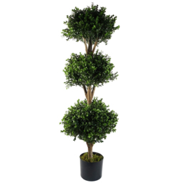 Botanik Triple Ball Topiary Buxus Artificial Tree in Pot 120cm - thumbnail 1