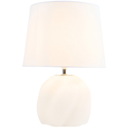 Millie Glass White Table Lamp - thumbnail 2