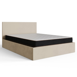 GFW Natural Double Velvet End Lift Ottoman Bed - thumbnail 2