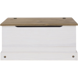 Corona White Washed Wax Finish Storage Trunk - thumbnail 2
