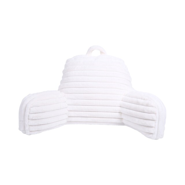 Divante Ribbed White Faux Fur Cuddle Chair - image 1