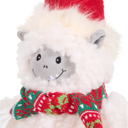 Santa's Chalet Red and White Shelf Sitting Yeti Christmas Decoration 75cm - thumbnail 4