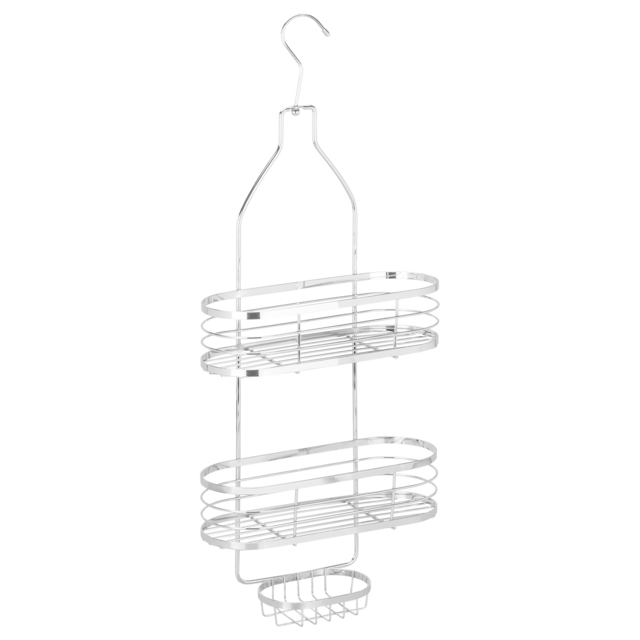 Bathstore 2 Shelf Silver Hanging Shower Caddy