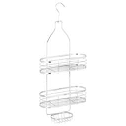 Bathstore 2 Shelf Silver Hanging Shower Caddy