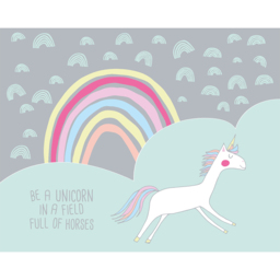 Origin Murals Rainbow Unicorn Multicolour Wall Mural - thumbnail 2