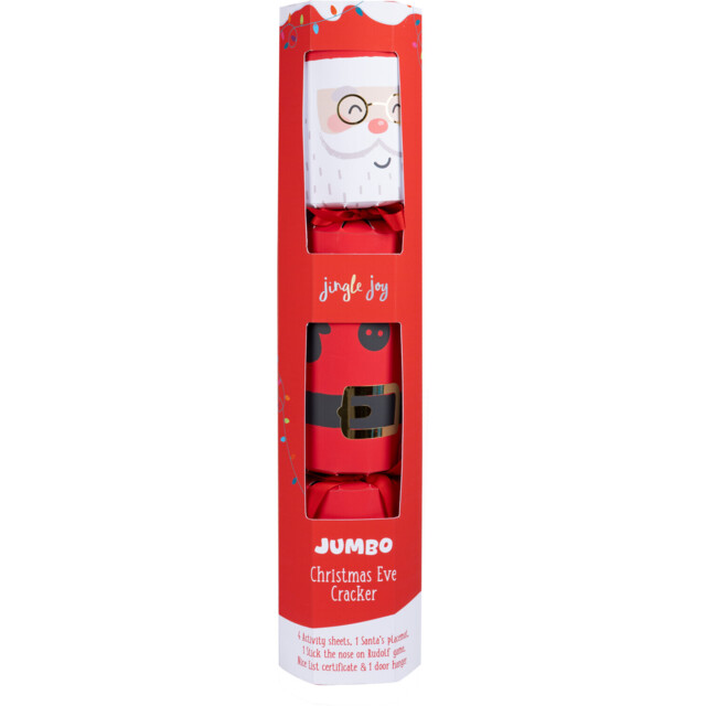 Jingle Joy Jumbo Red Christmas Eve Cracker