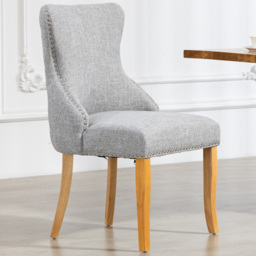 Artemis Home Olivola Light Grey Fabric Dining Chair Set of 2 - thumbnail 1