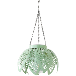 ValueLights Artichoke Sage Green Solar Powered LED Hanging Outdoor Lantern Light