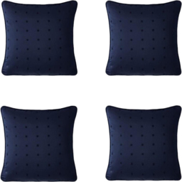 Alan Symonds Navy Dobby Square Cushion with Polyester Filled Pad 45 x 45cm 4 Pack