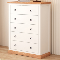 Cabinet Bits Trevi 5 Drawer Chest of Drawers with Chrome Knob
