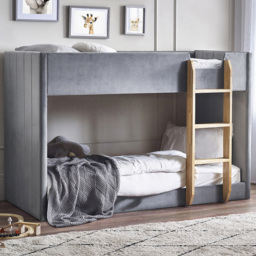 Julian Bowen Daytona Grey Velvet Bunk Bed