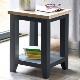 Julian Bowen Bordeaux Dark Grey Lamp Table