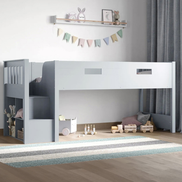 Flair Charlie Wooden Grey Mid Sleeper - image 1