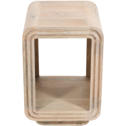 Brooklyn Hudson Single Shelf Carved Mango Wood Side Table - thumbnail 4