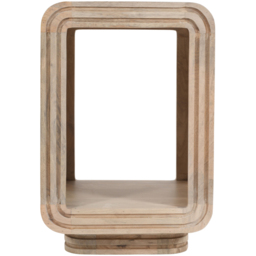 Brooklyn Hudson Single Shelf Carved Mango Wood Side Table - thumbnail 3