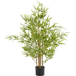 tectake Artificial Bamboo Plant in Pot 120cm - thumbnail 1