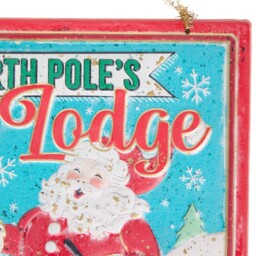 Single Santa's Chalet Multicolour Retro Santa Christmas Hanging Wall Art in Assorted styles - thumbnail 3