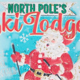 Single Santa's Chalet Multicolour Retro Santa Christmas Hanging Wall Art in Assorted styles - thumbnail 4