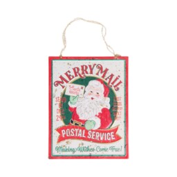 Single Santa's Chalet Multicolour Retro Santa Christmas Hanging Wall Art in Assorted styles - thumbnail 2