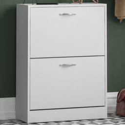 VIDA DESIGNS 2 Drawer White Shoe Cabinet