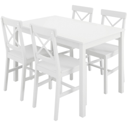 Crawford 4 Seater Dining Set White - thumbnail 2