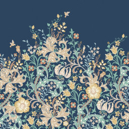 Origin Murals Trailing Lily Navy Blue Wall Mural - thumbnail 2