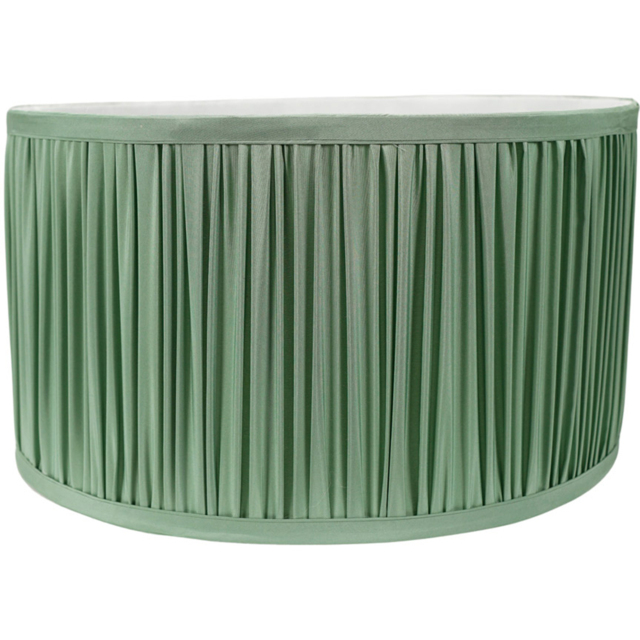 ValueLights Jess Green Ruched Pleated Drum Lamp Shade Large - image 1