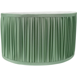 ValueLights Jess Green Ruched Pleated Drum Lamp Shade Large
