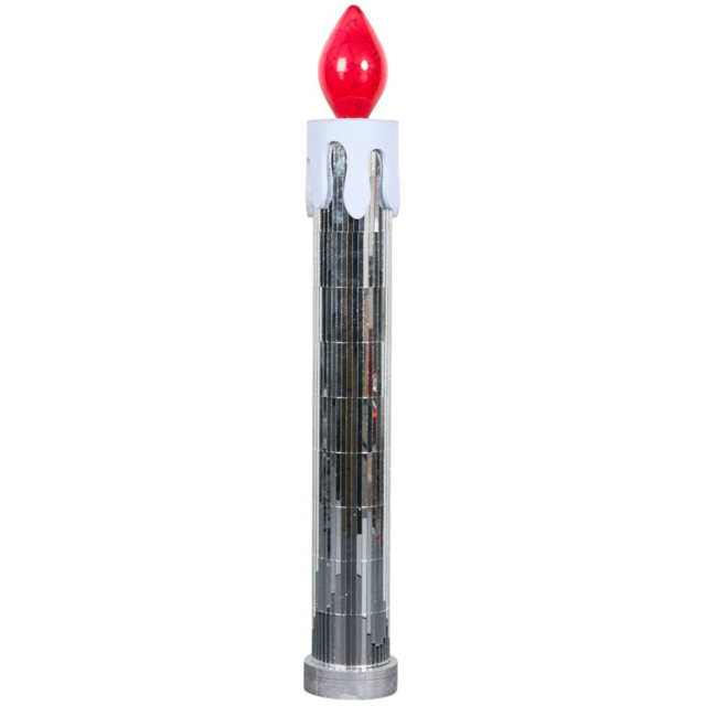 Jingle Bell Boogie Silver Disco LED Candle Christmas Decoration - image 1