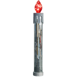 Jingle Bell Boogie Silver Disco LED Candle Christmas Decoration - thumbnail 2