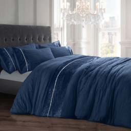 Velosso Diamante Orleans Double Navy Duvet and Pillowcase Set - thumbnail 1