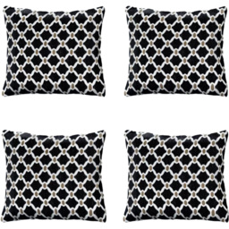 Alan Symonds Berkeley Chenille Black Cushion with Polyester Filled Pad 45 x 45cm 4 Pack