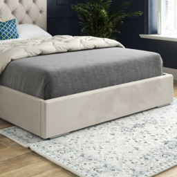 Alma Silver Double Velvet Upholstered Bed Frame with Chesterfield Headboard - thumbnail 4