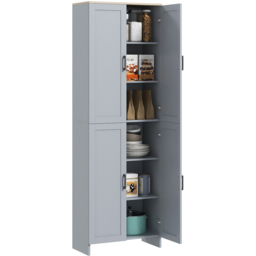 Portland Grey 4 Door Freestanding Kitchen Storage Cabinet - thumbnail 2