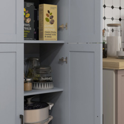 Portland Grey 4 Door Freestanding Kitchen Storage Cabinet - thumbnail 3